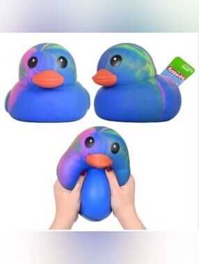 🌈Sunny Days JUMBO Squeezy Duck Tie Dye Pink Squishy Stress Toy Fidget Viral New